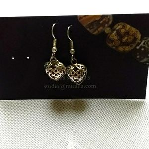 Sterling silver filigree drop earrings
